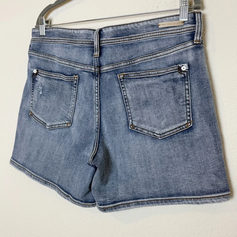 Anthropologie Pilcro Women's Distressed Patchwork Slim Boyfriend‎ Denim Shorts - Picture 8 of 12